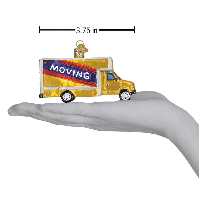 Old World Christmas Moving Truck Blown Glass Ornament