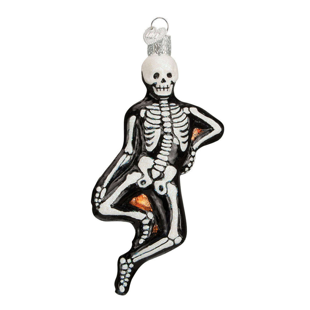 Old World Christmas Mr. Bones Halloween Blown Glass Ornament