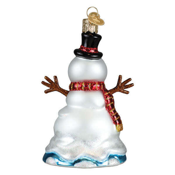 Old World Christmas Mr. Melting Snowman Blown Glass Ornament