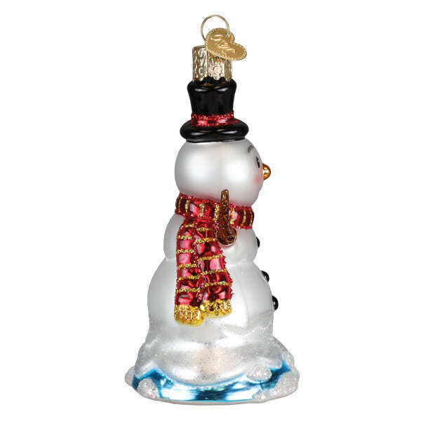 Old World Christmas Mr. Melting Snowman Blown Glass Ornament