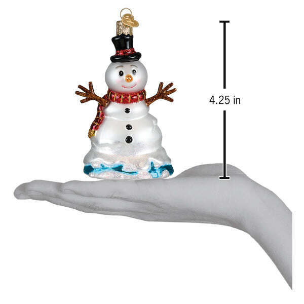 Old World Christmas Mr. Melting Snowman Blown Glass Ornament