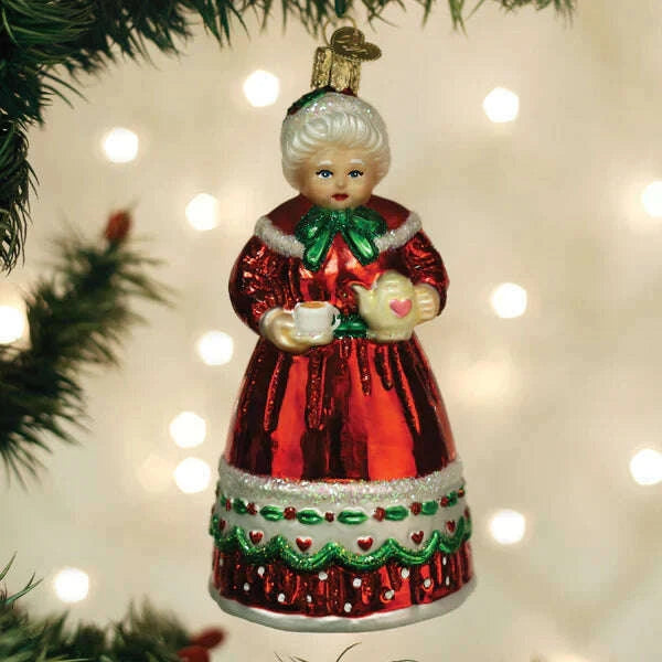 Old World Christmas Mrs. Claus Blown Glass Ornament