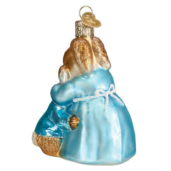 Old World Christmas Mrs. Rabbit And Peter Blown Glass Ornament