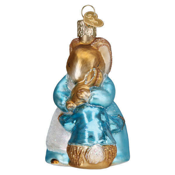 Old World Christmas Mrs. Rabbit And Peter Blown Glass Ornament
