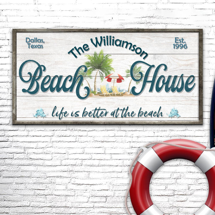 Personalized Beach House Sign III