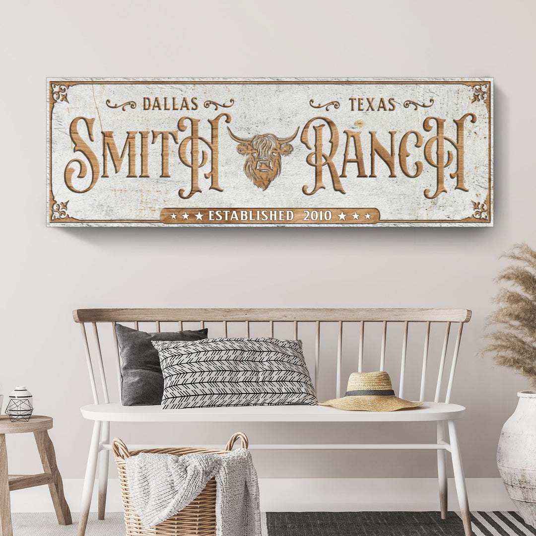 Personalized Cattle Ranch Sign II