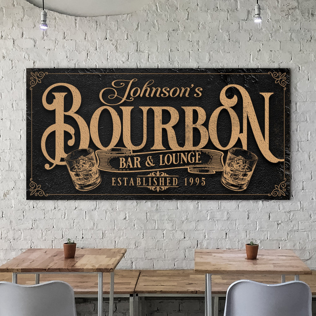 Personalized Bourbon Bar Sign II