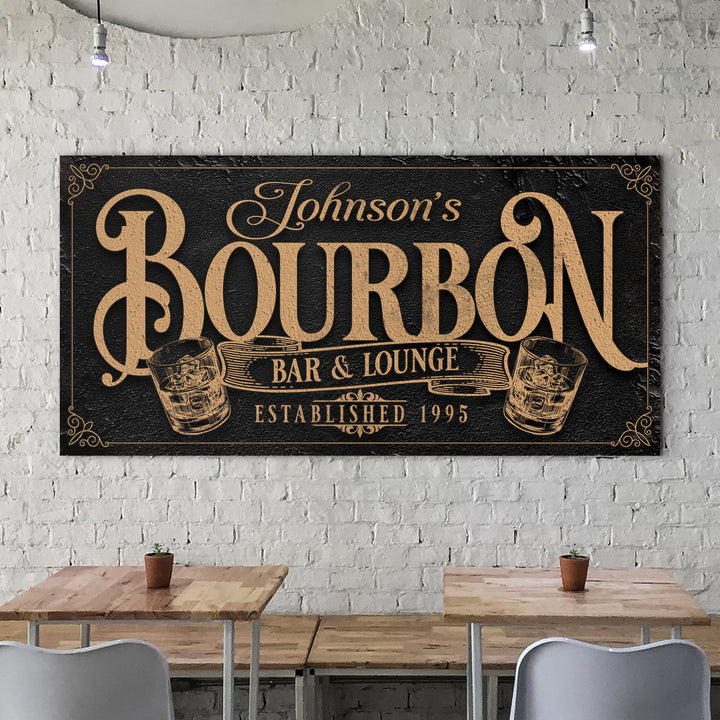 Personalized Bourbon Bar Sign II