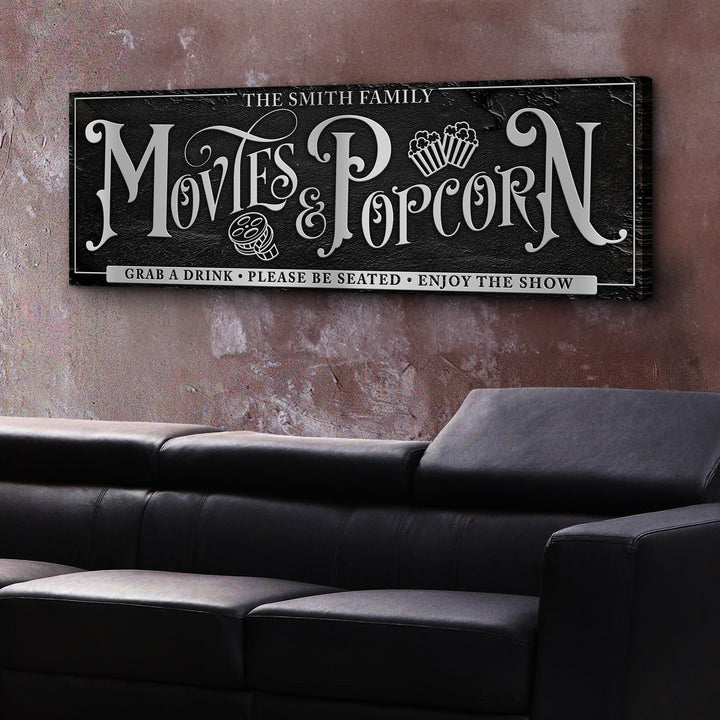 Personalized Movies & Popcorn Sign