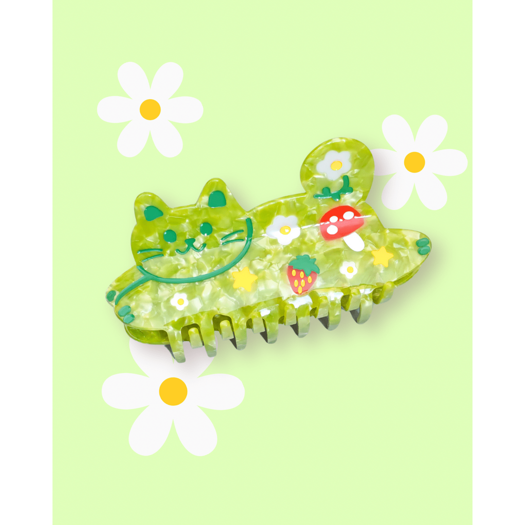 Mushroom Cat Hair Claw Clip