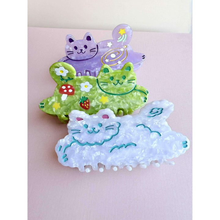 Mushroom Cat Hair Claw Clip