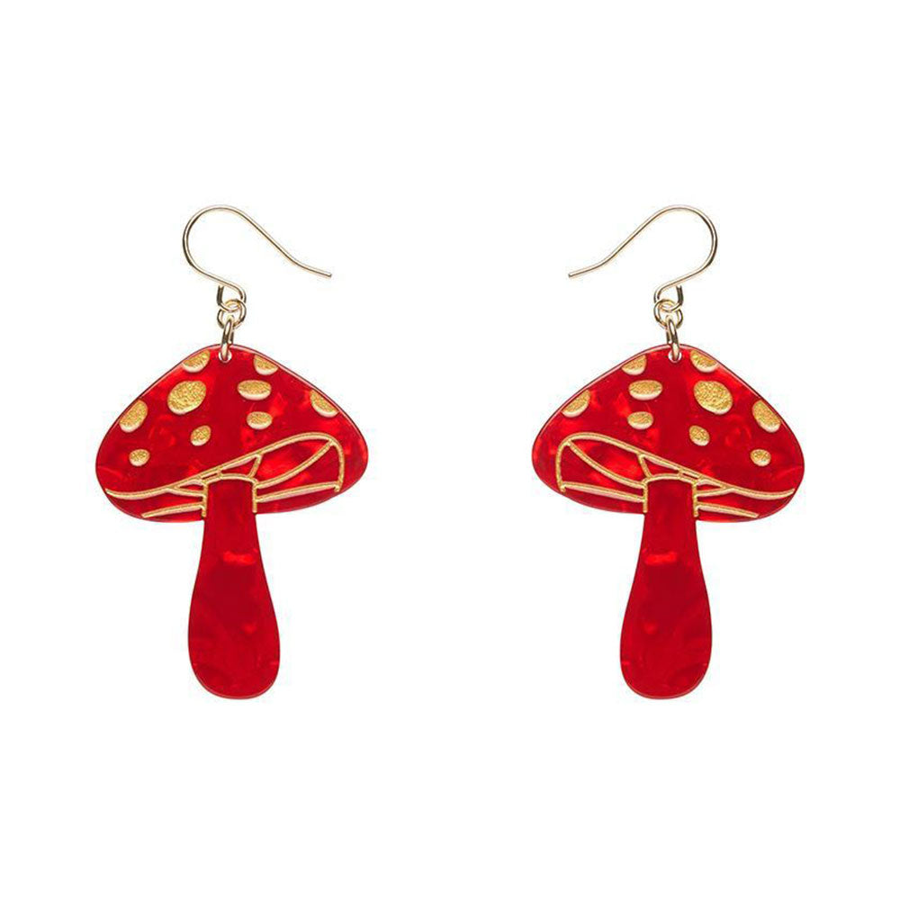 Mushroom Drop Earrings - Red (3 Pack) by Erstwilder image