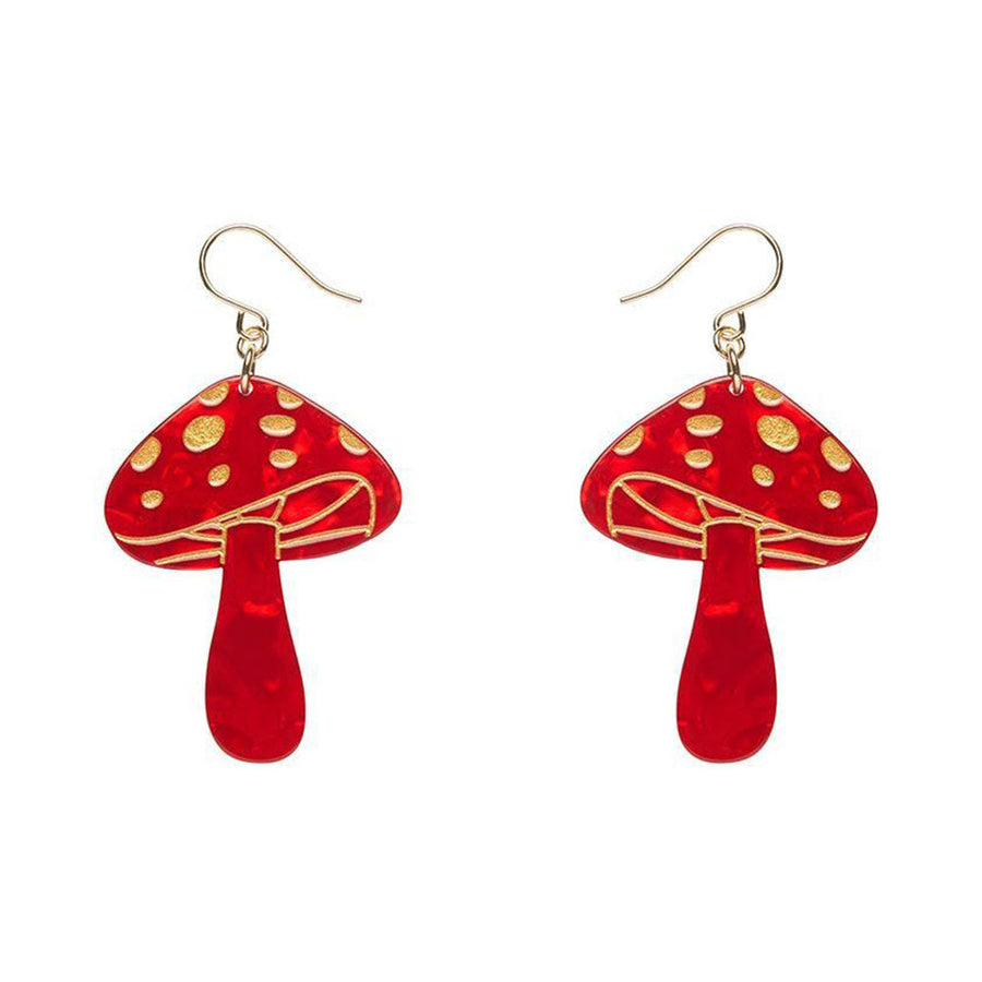 Mushroom Drop Earrings - Red (3 Pack) by Erstwilder image