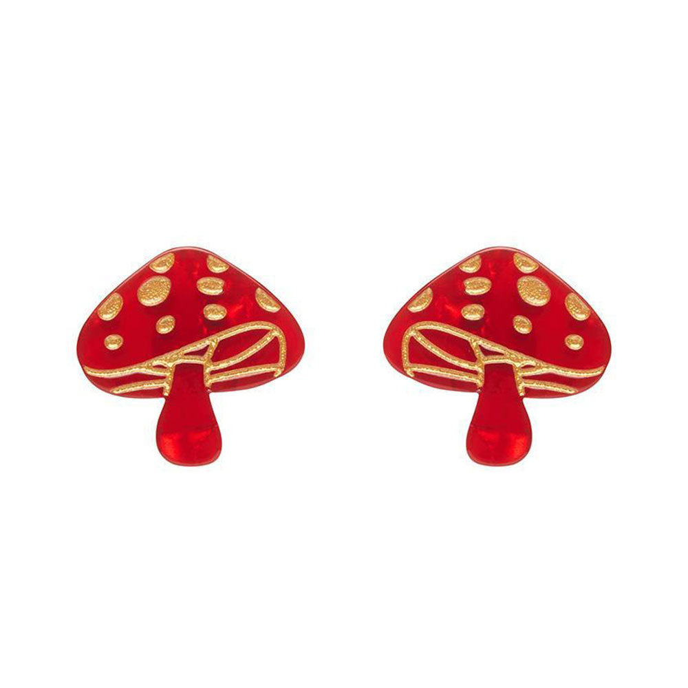 Mushroom Stud Earrings - Red (3 Pack) by Erstwilder image