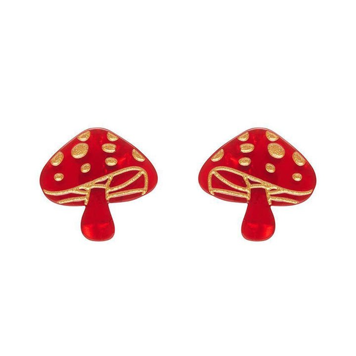 Mushroom Stud Earrings - Red (3 Pack) by Erstwilder image