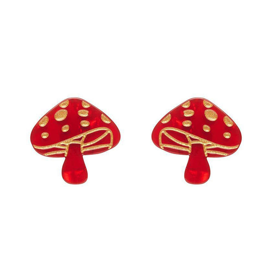 Mushroom Stud Earrings - Red (3 Pack) by Erstwilder image