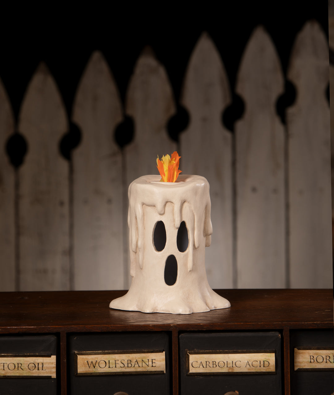 Tall Flam'in Candle Luminary by Bethany Lowe Designs, halloween decor