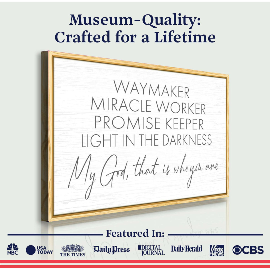My God Way Maker Miracle Worker Faith Sign II