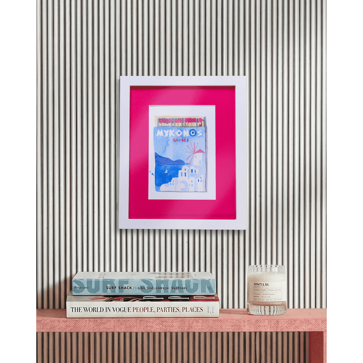 Mykonos Matchbook Art Print