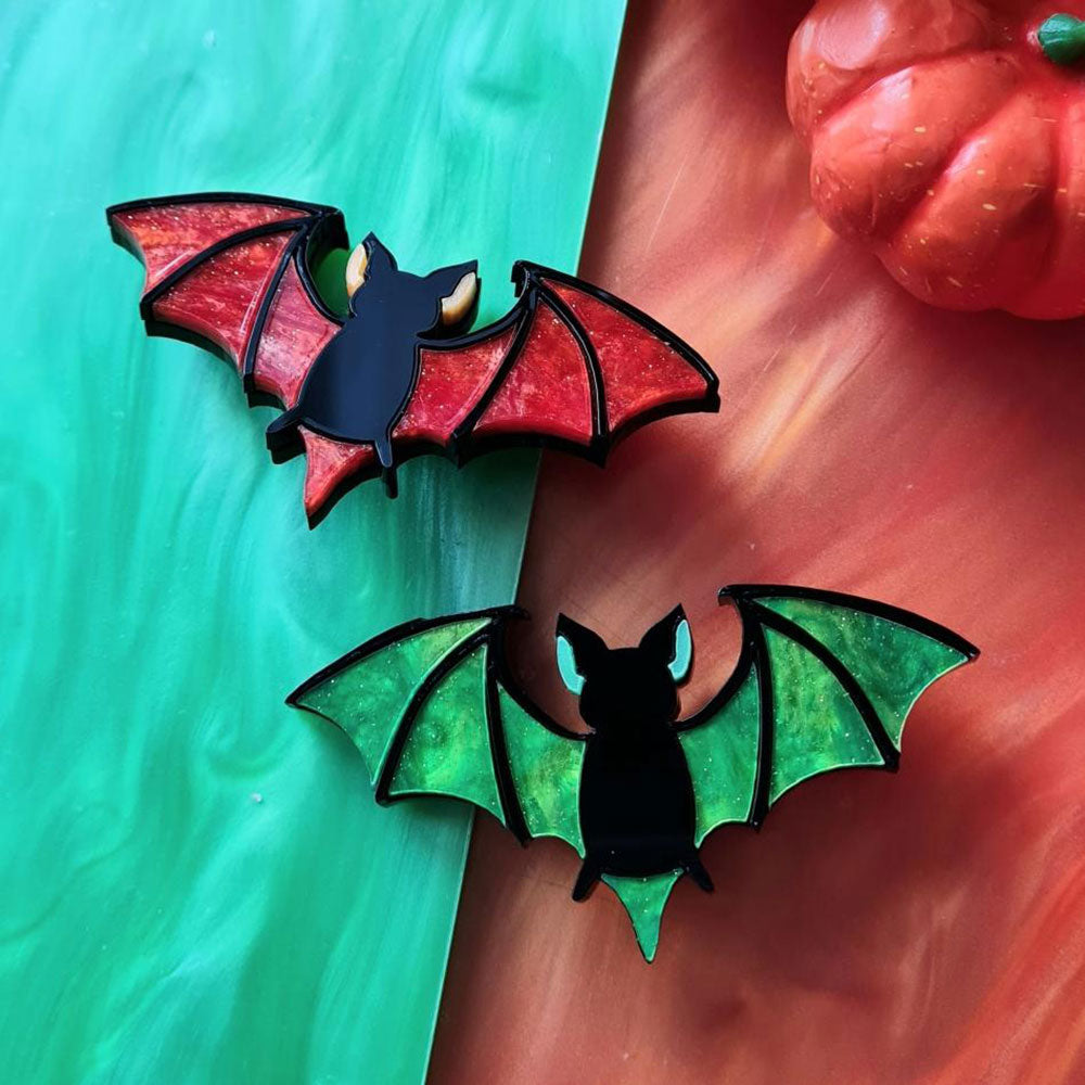 Mystic Bat Brooch- Halloween Edition by Cherryloco Jewellery 4