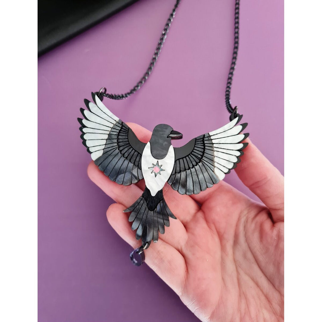 Mystic magpie brooch or necklace 4