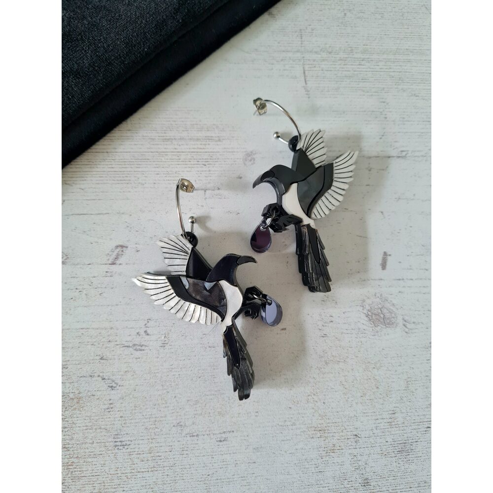 Mystic Magpie Earrings by Cherryloco Jewellery 4