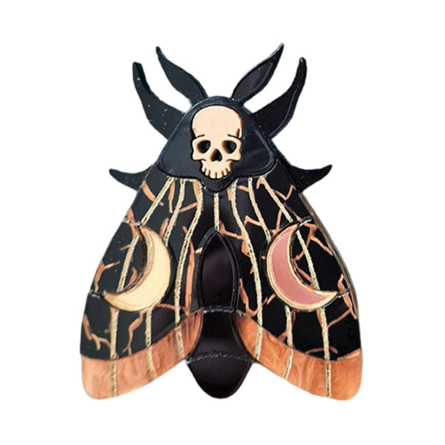 Mystic Moon Moth Brooch by Cherryloco Jewellery 1