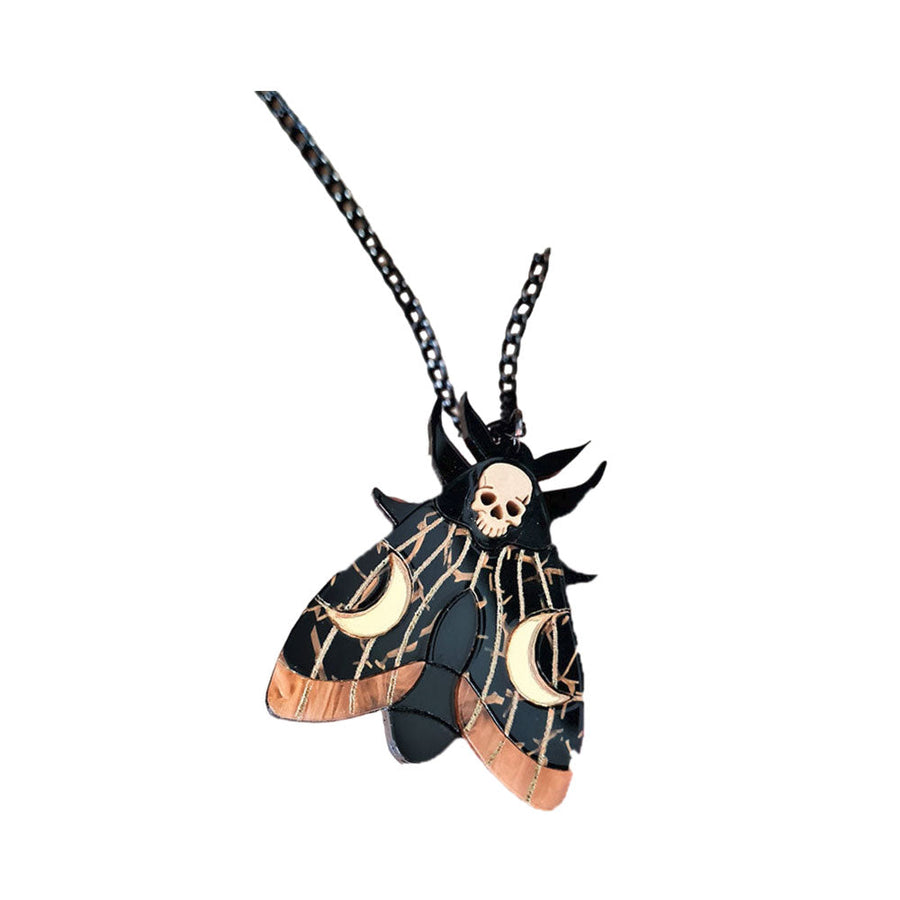 Mystic Moon Moth Necklace by Cherryloco Jewellery 1