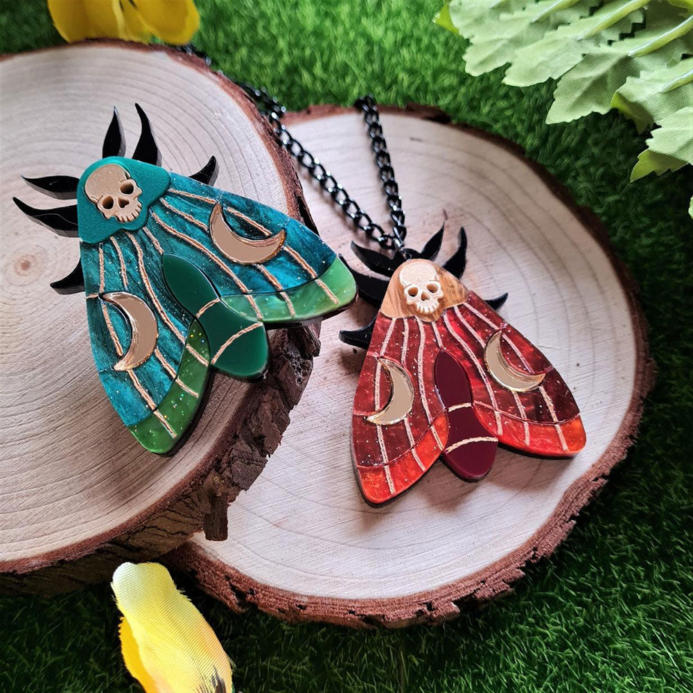 Mystic Moth Brooch by Cherryloco Jewellery 2