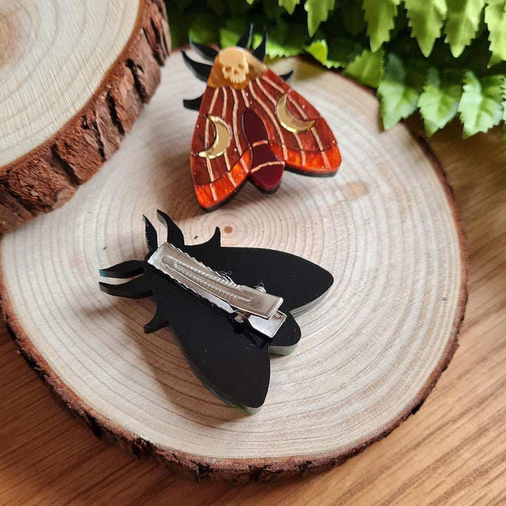 Mystic Moth Hair Clips by Cherryloco Jewellery 3