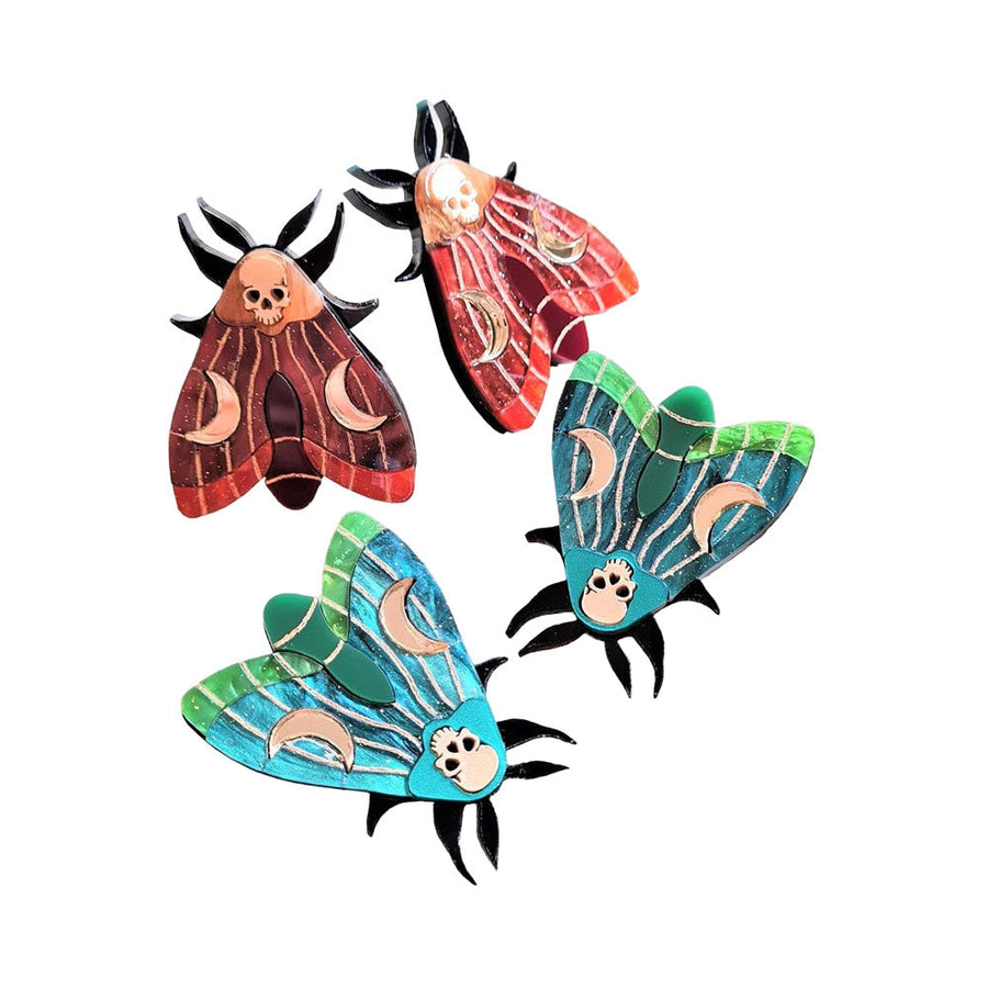 Mystic Moth Hair Clips by Cherryloco Jewellery 1