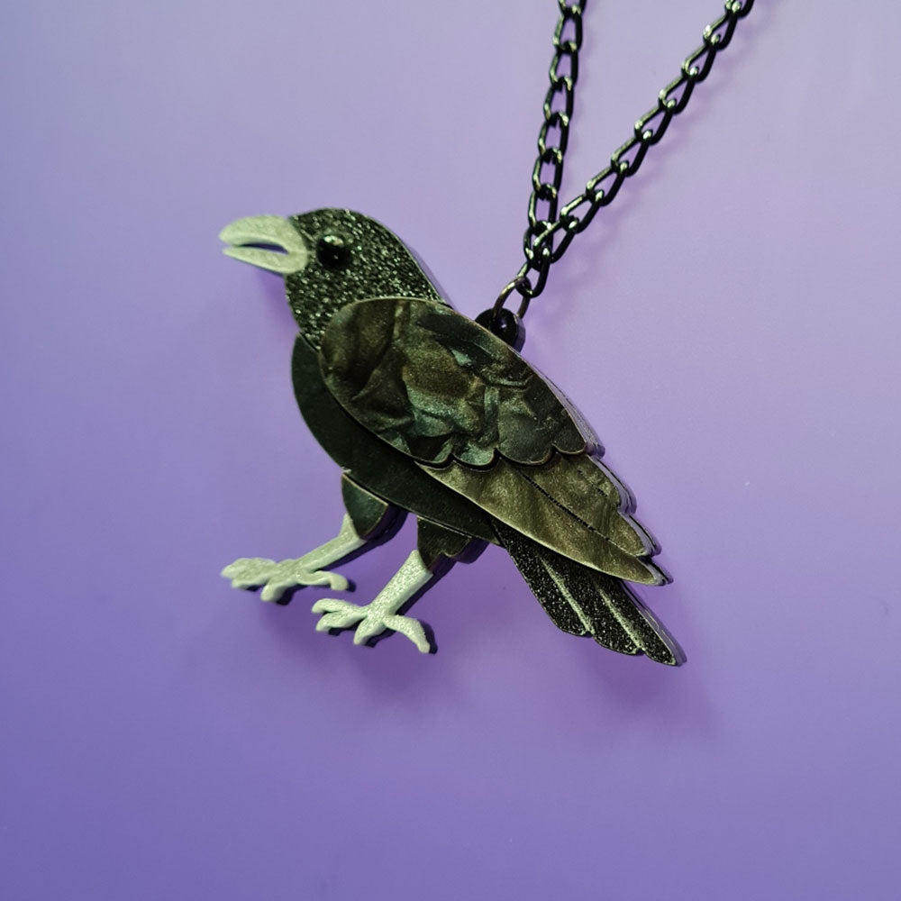 Mystic Raven Brooch by Cherryloco Jewellery 2