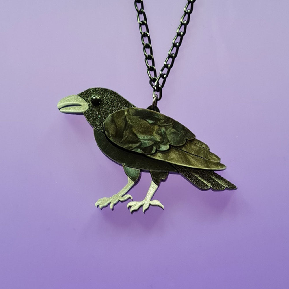 Mystic Raven Brooch by Cherryloco Jewellery 1