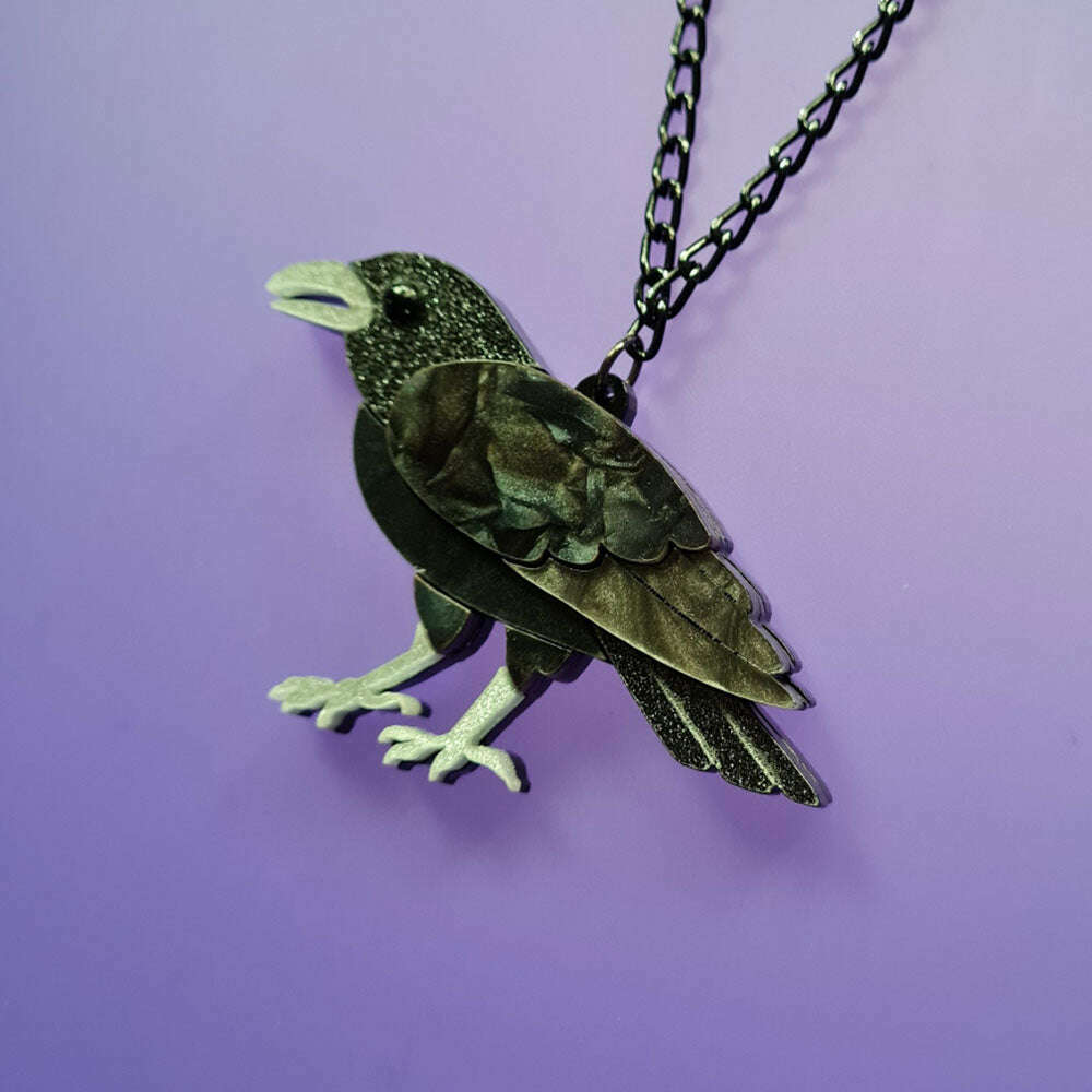 Mystic Raven Brooch by Cherryloco Jewellery 2