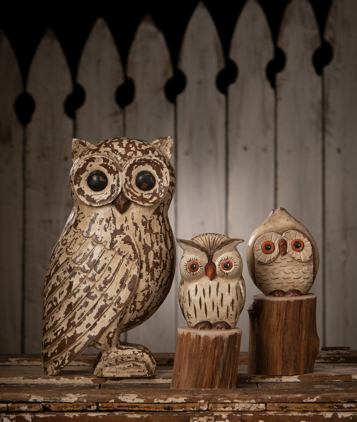 Handcarved 12" Wise Owl by Bethany Lowe Designs, image 4