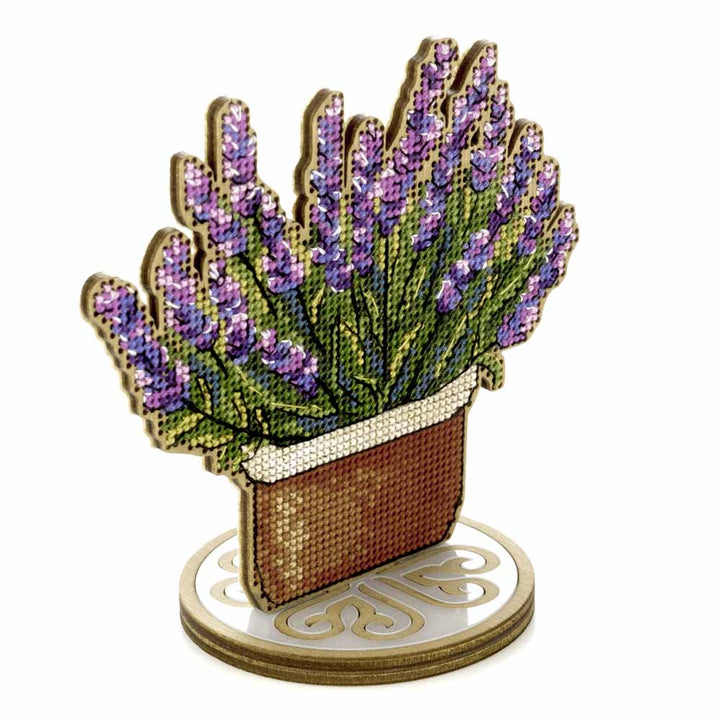 Lavender Wood Cross-Stitch Kit by Wonderland Crafts FLW-074