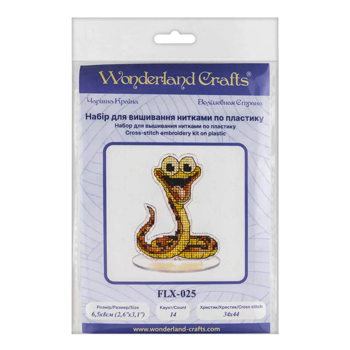 Cross-stitch kit on a plastic base FLX-025