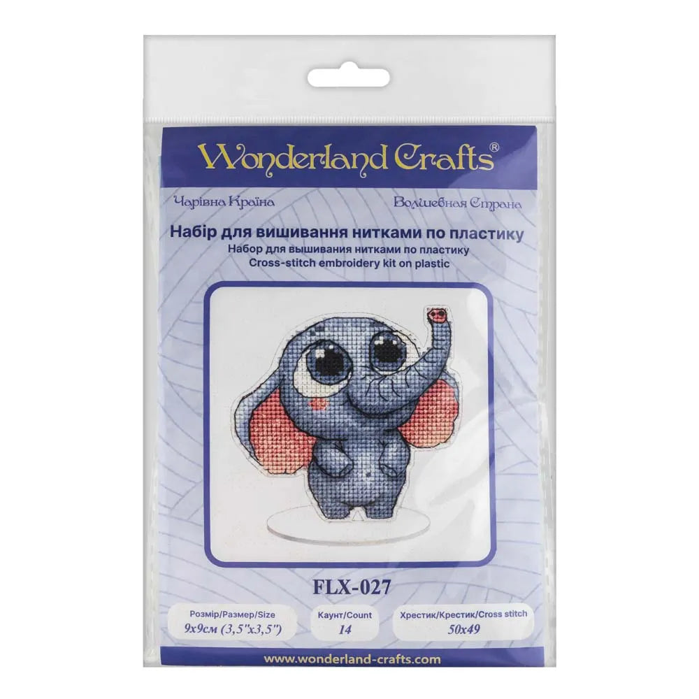 Cross-stitch kit on a plastic base FLX-027