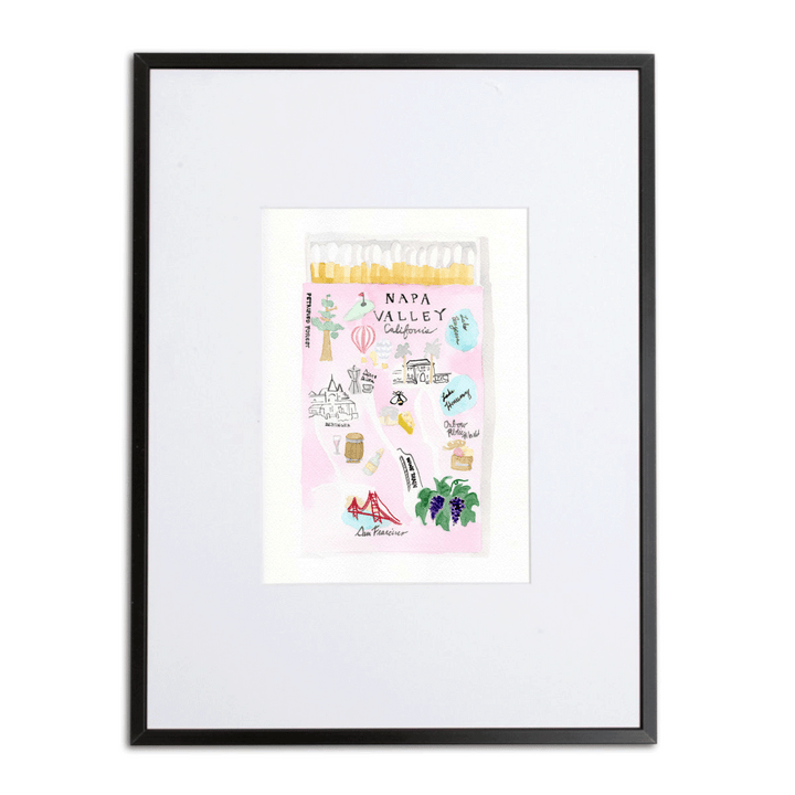 Napa Valley Matchbook Art Print