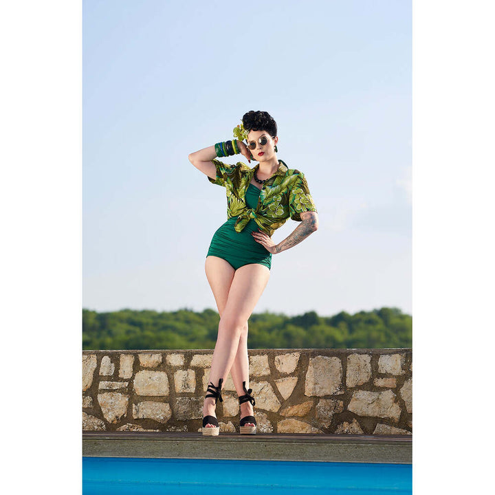 Narrow Chartreuse Fakelite Medium Bangle by Splendette 1