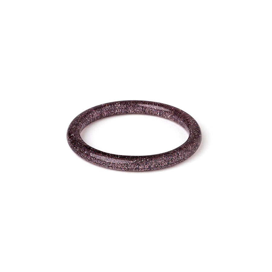 Narrow Gunmetal Glitter Bangle by Splendette image