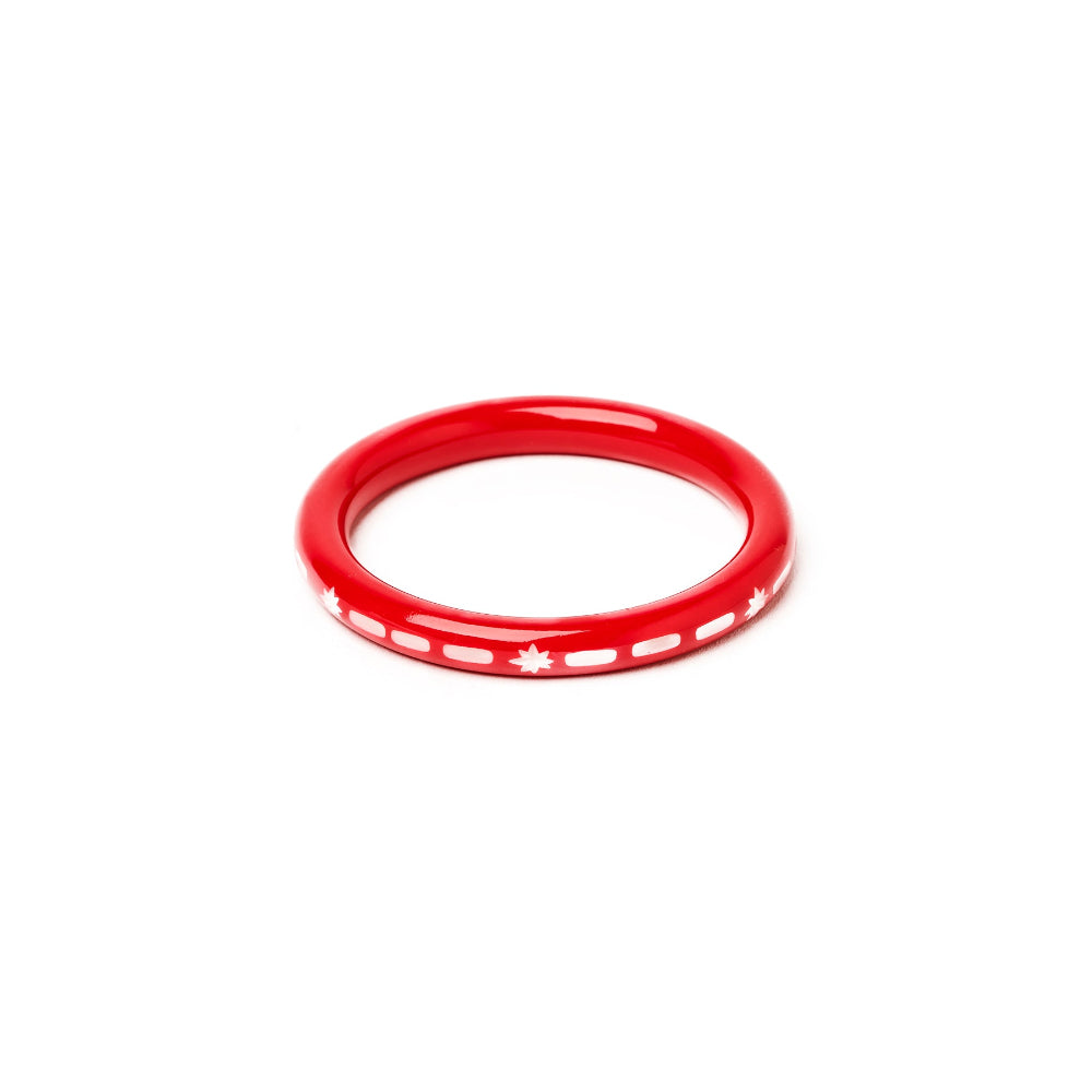 Narrow Necktie Red Bangle by Splendette image