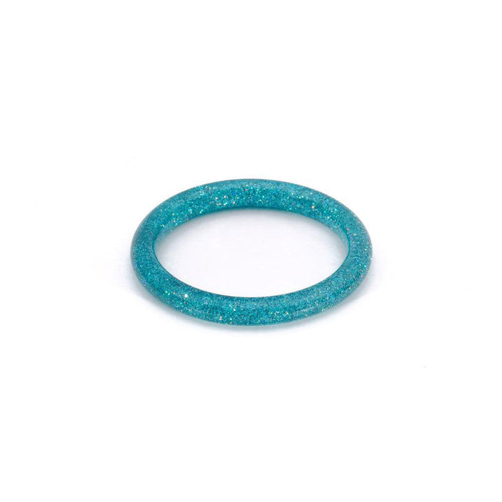 Narrow Teal Glitter Bangle by Splendette image