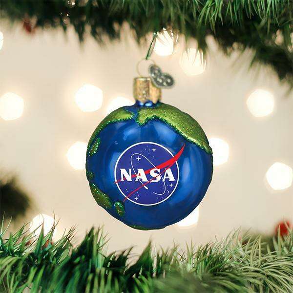 Old World Christmas NASA Earth Globe Blown Glass Ornament