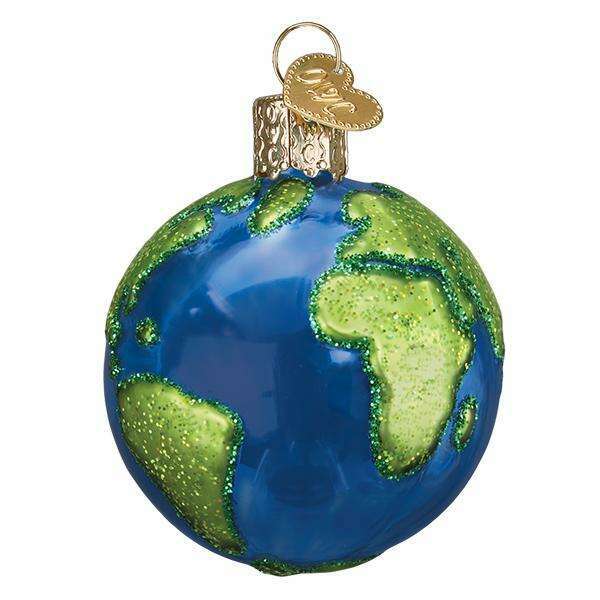 Old World Christmas NASA Earth Globe Blown Glass Ornament