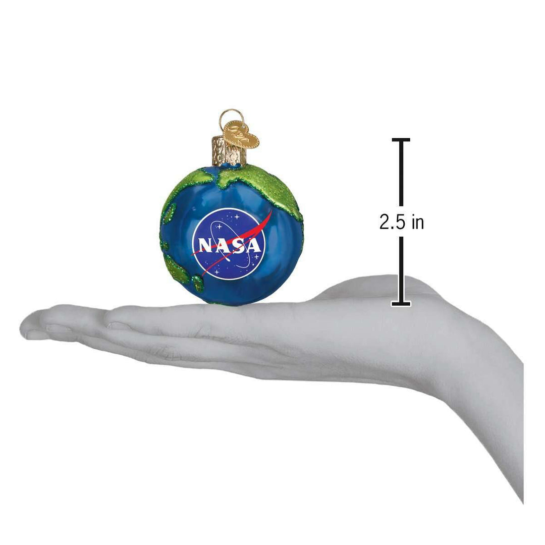 Old World Christmas NASA Earth Globe Blown Glass Ornament