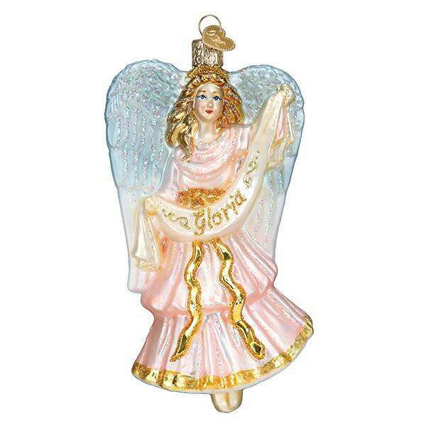 Old World Christmas Nativity Angel Blown Glass Ornament