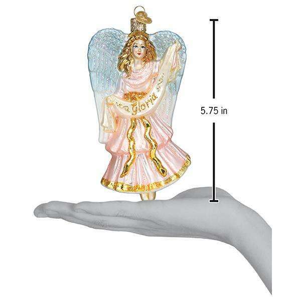 Old World Christmas Nativity Angel Blown Glass Ornament