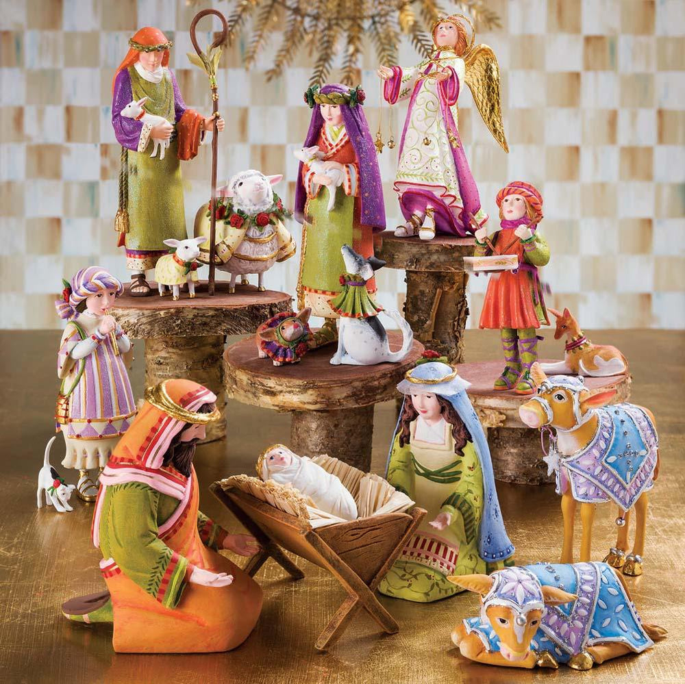 Nativity Piping Girl with Kitten Figures by Patience Brewster - Quirks!