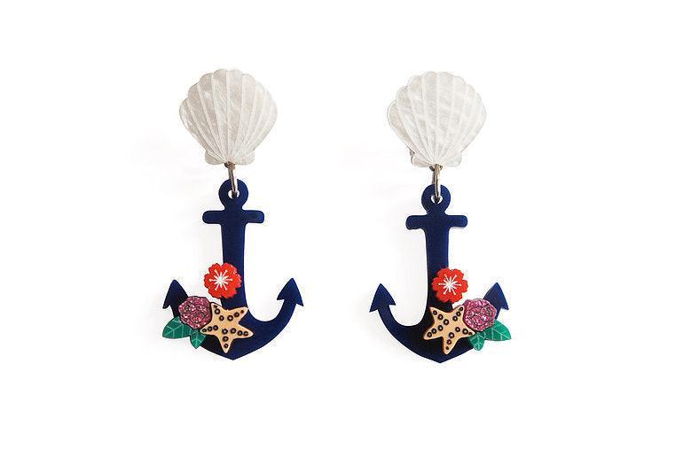 Nautical Anchor Earrings by Laliblue - Quirks!